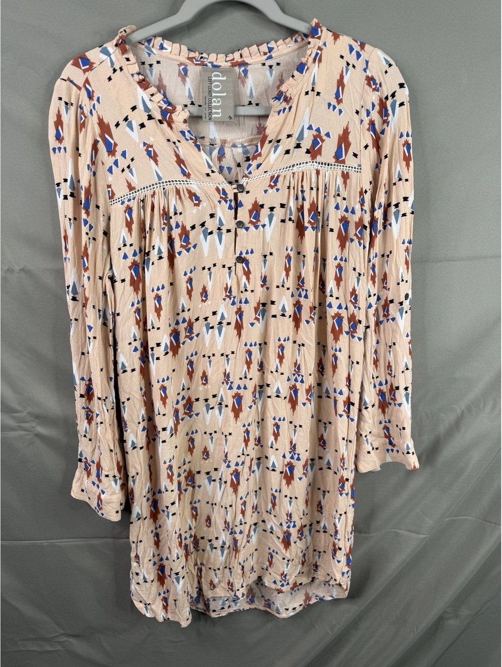 Dolan Left Coast Collection Womens M Geometric Print Nightgown Viscose